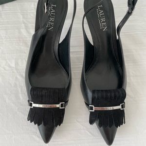 Black pointy heels